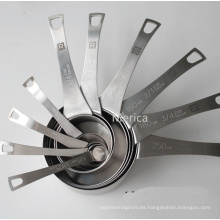 10 PCS cuchara de medición de acero inoxidable con anillo